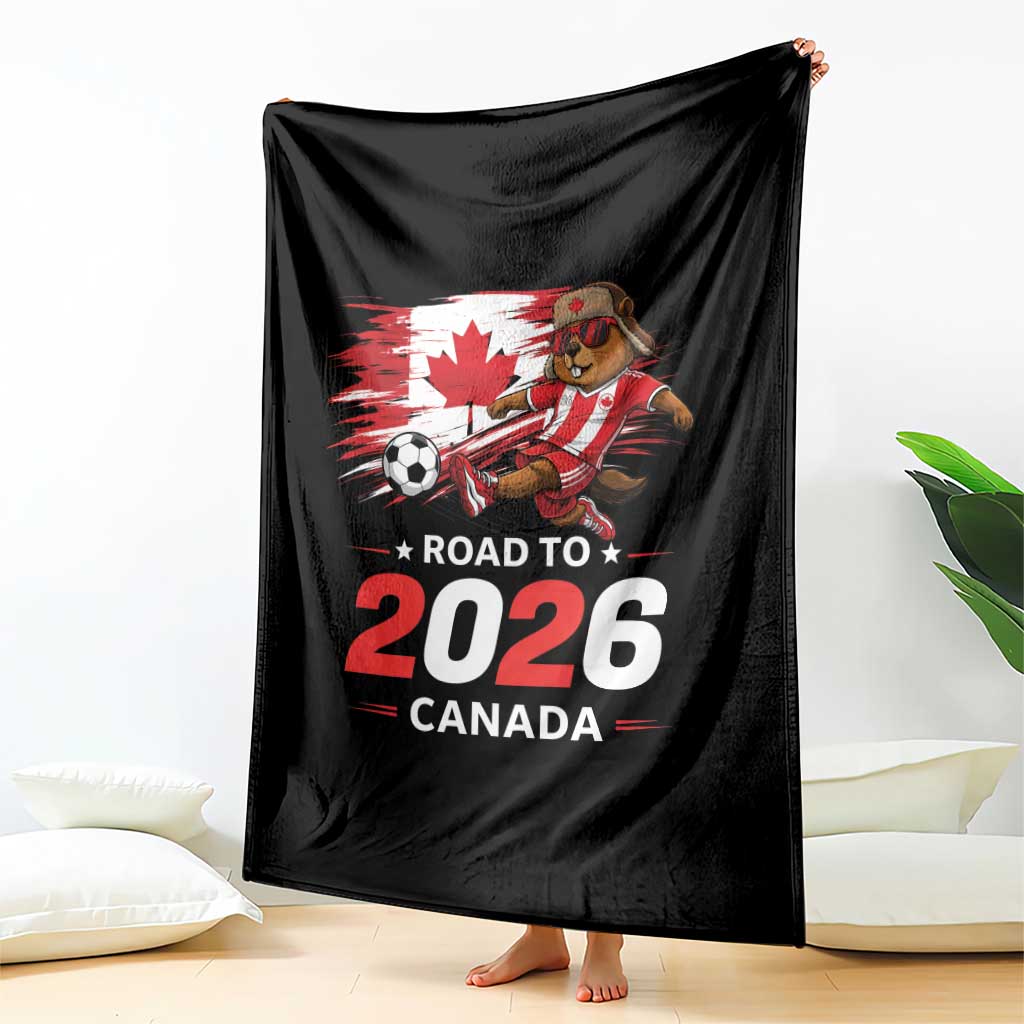 Proud Canada Soccer Beaver Throw Blanket Road To 2026 TS12 Print Your Wear