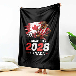 Proud Canada Soccer Beaver Throw Blanket Road To 2026 TS12 Print Your Wear
