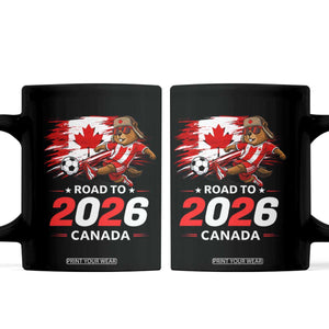 Proud Canada Soccer Beaver Coffee Mug Road To 2026 TS12 Black Print Your Wear
