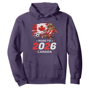 Proud Canada Soccer Beaver Hoodie Road To 2026 TS12 Purple Print Your Wear