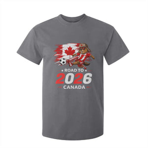 Proud Canada Soccer Beaver T Shirt For Kid Road To 2026 TS12 Charcoal Print Your Wear