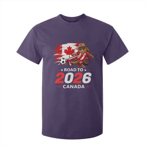Proud Canada Soccer Beaver T Shirt For Kid Road To 2026 TS12 Purple Print Your Wear