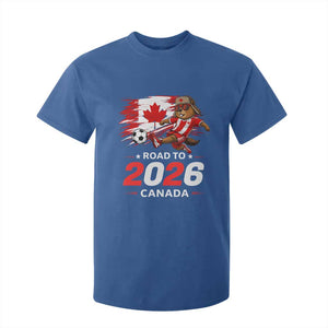 Proud Canada Soccer Beaver T Shirt For Kid Road To 2026 TS12 Royal Blue Print Your Wear
