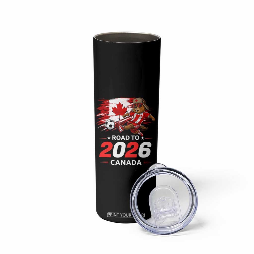 Proud Canada Soccer Beaver Skinny Tumbler Road To 2026 TS12 Print Your Wear