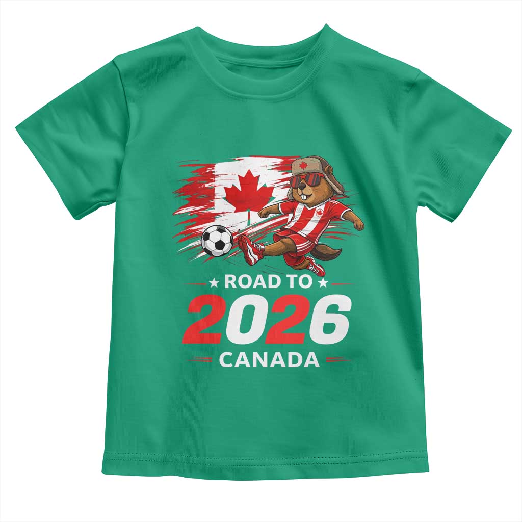 Proud Canada Soccer Beaver Toddler T Shirt Road To 2026 TS12 Irish Green Print Your Wear