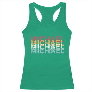 Michael Birthday Gift Racerback Tank Top Vintage Retro Michael Name Typography TS12 Irish Green Print Your Wear