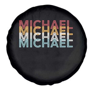 Michael Birthday Gift Spare Tire Cover Vintage Retro Michael Name Typography TS12 Print Your Wear