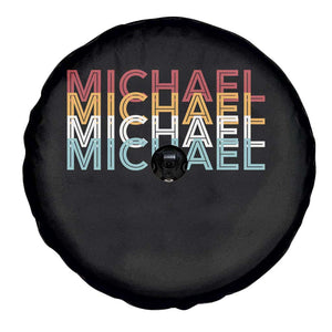 Michael Birthday Gift Spare Tire Cover Vintage Retro Michael Name Typography TS12 Print Your Wear