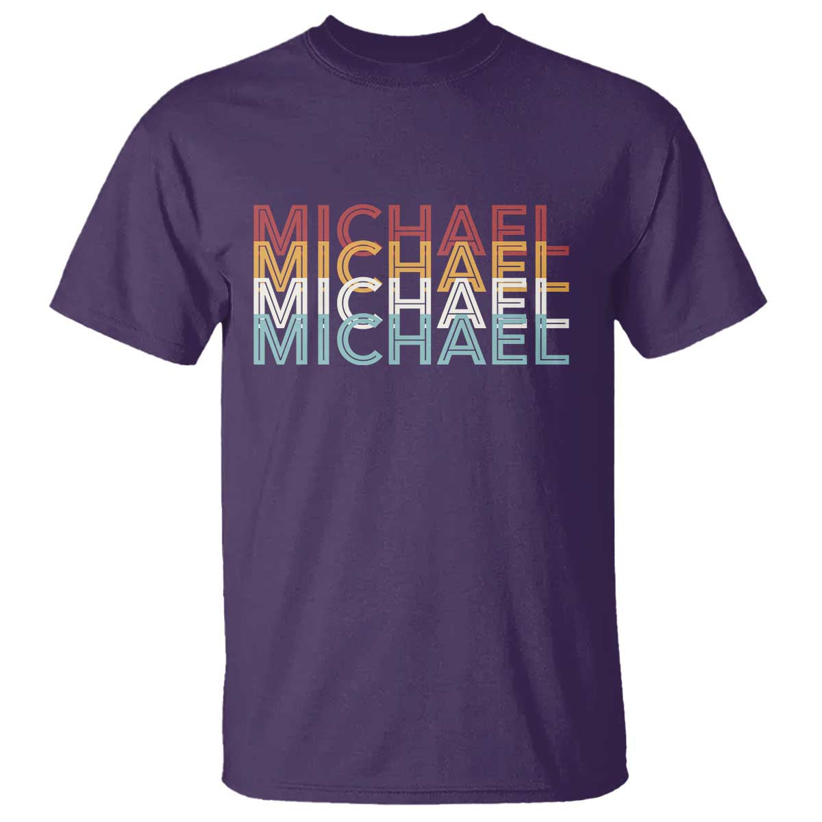 Michael Birthday Gift T Shirt Vintage Retro Michael Name Typography TS12 Purple Print Your Wear