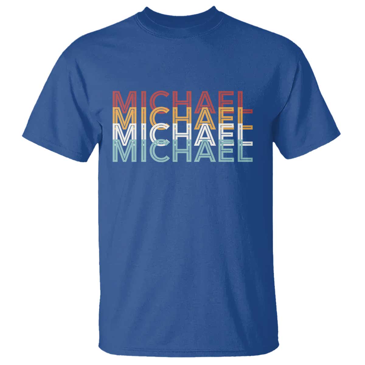 Michael Birthday Gift T Shirt Vintage Retro Michael Name Typography TS12 Royal Blue Print Your Wear