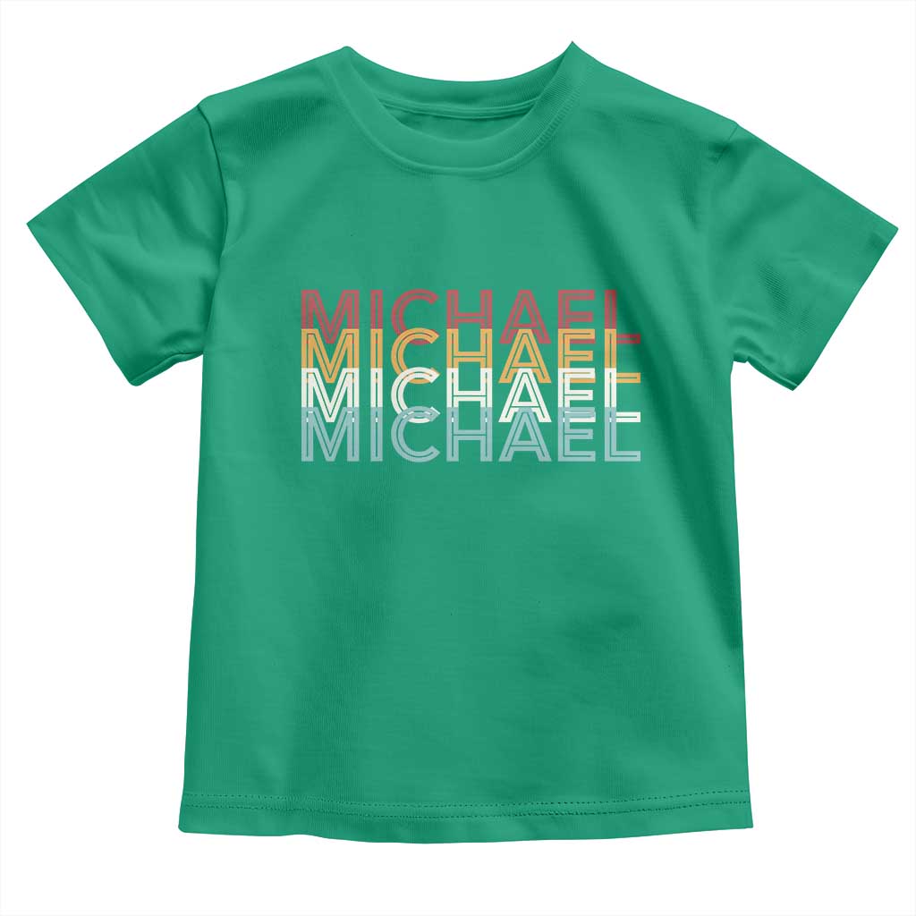 Michael Birthday Gift Toddler T Shirt Vintage Retro Michael Name Typography TS12 Irish Green Print Your Wear
