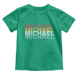 Michael Birthday Gift Toddler T Shirt Vintage Retro Michael Name Typography TS12 Irish Green Print Your Wear