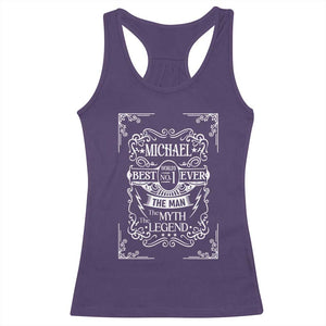 Michael The Man The Myth The Legend Racerback Tank Top Vintage Gift For Michael Name TS12 Purple Print Your Wear