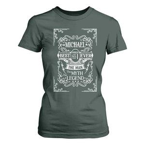 Michael The Man The Myth The Legend T Shirt For Women Vintage Gift For Michael Name TS12 Dark Forest Green Print Your Wear