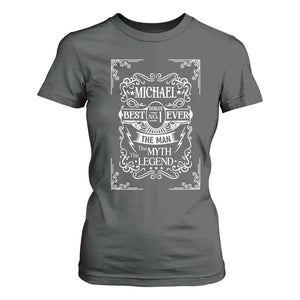 Michael The Man The Myth The Legend T Shirt For Women Vintage Gift For Michael Name TS12 Dark Heather Print Your Wear