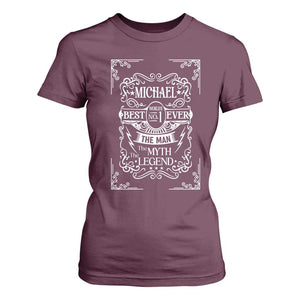 Michael The Man The Myth The Legend T Shirt For Women Vintage Gift For Michael Name TS12 Maroon Print Your Wear
