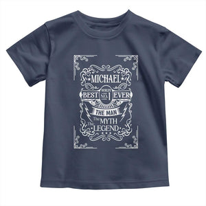 Michael The Man The Myth The Legend Toddler T Shirt Vintage Gift For Michael Name TS12 Navy Print Your Wear