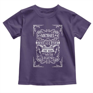 Michael The Man The Myth The Legend Toddler T Shirt Vintage Gift For Michael Name TS12 Purple Print Your Wear