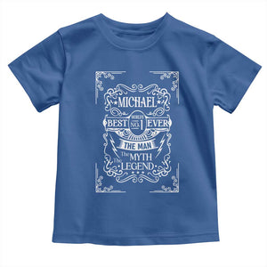 Michael The Man The Myth The Legend Toddler T Shirt Vintage Gift For Michael Name TS12 Royal Blue Print Your Wear