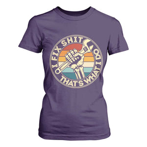 Vintage Skeleton Wrench Graphic T Shirt For Women I Fix Shit Thats What I Do TS12 Purple Print Your Wear