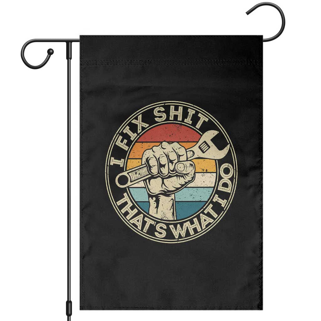 Auto Mechanic Dad Gift Garden Flag Vintage I Fix Shit Thats What I Do TS12 Black Print Your Wear