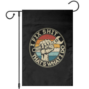 Auto Mechanic Dad Gift Garden Flag Vintage I Fix Shit Thats What I Do TS12 Black Print Your Wear