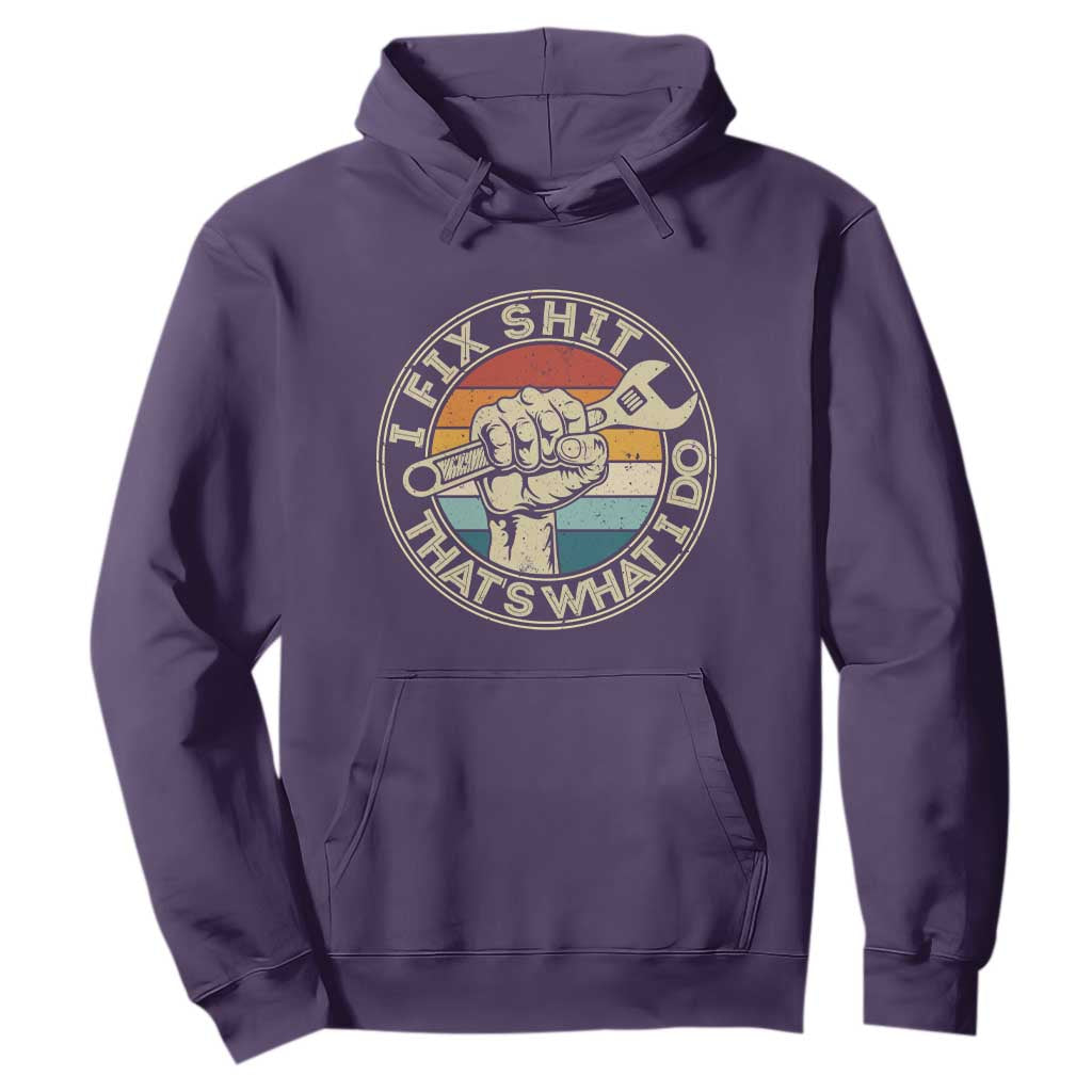 Auto Mechanic Dad Gift Hoodie Vintage I Fix Shit Thats What I Do TS12 Purple Print Your Wear