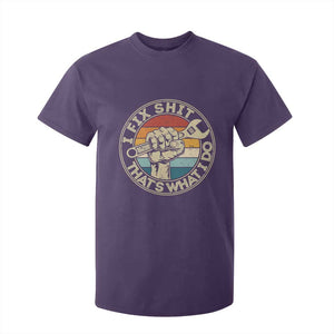 Auto Mechanic Dad Gift T Shirt For Kid Vintage I Fix Shit Thats What I Do TS12 Purple Print Your Wear