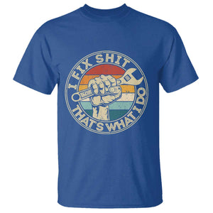 Auto Mechanic Dad Gift T Shirt Vintage I Fix Shit Thats What I Do TS12 Royal Blue Print Your Wear