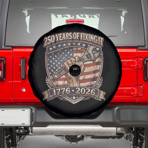 250 Years Of Fixing It Spare Tire Cover America 250th Anniversary Mechanic TS12 Black Print Your Wear