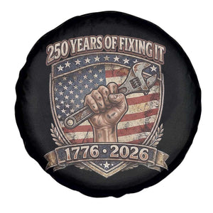 250 Years Of Fixing It Spare Tire Cover America 250th Anniversary Mechanic TS12 Print Your Wear