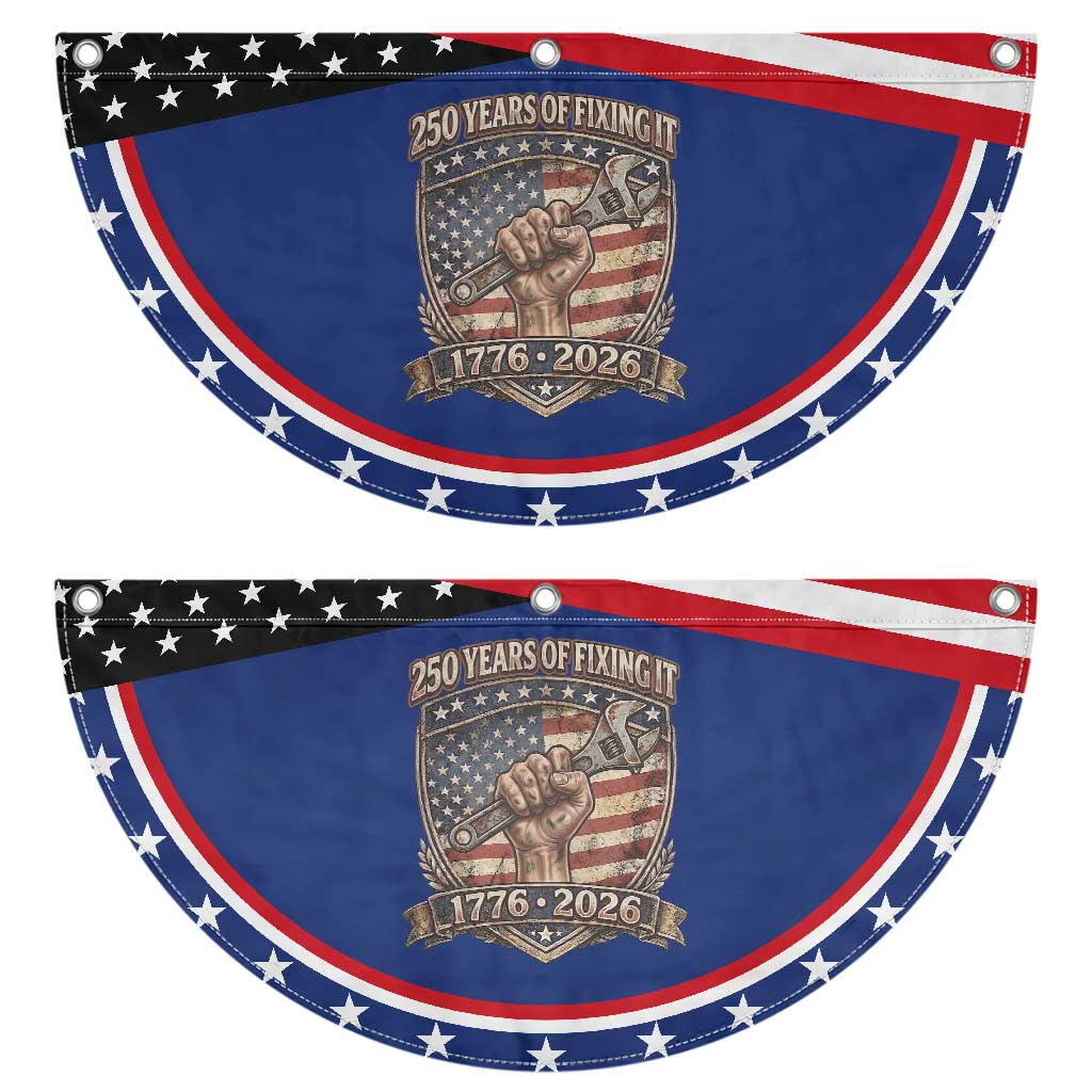 250 Years Of Fixing It Patriotic Fan Flag USA 250th Anniversary Mechanic TS12 2pcs pack Classic Navy Print Your Wear