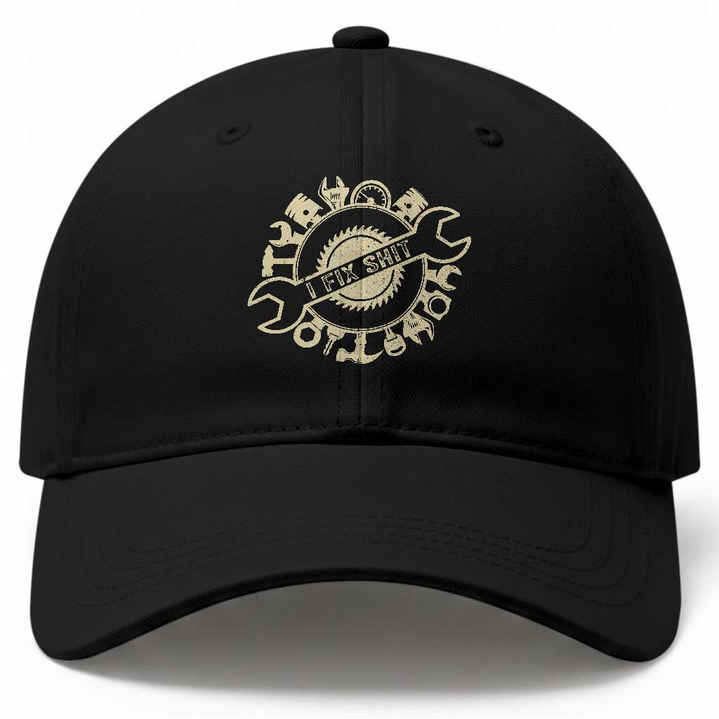 Funny Handyman Father's Day Gift Baseball Cap I Fix Shit TS12 Print Your Wear
