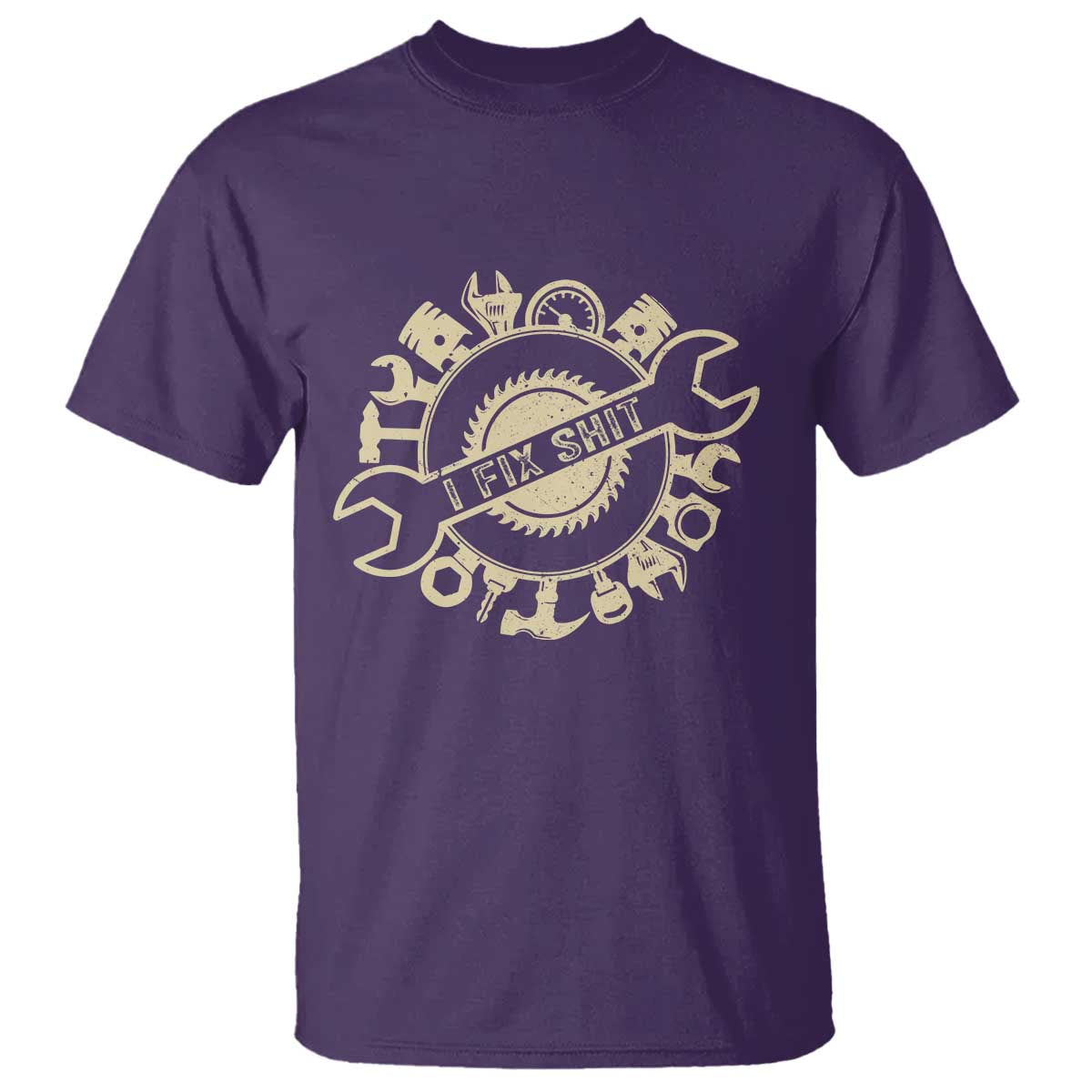 Funny Handyman Father's Day Gift T Shirt I Fix Shit TS12 Purple Print Your Wear