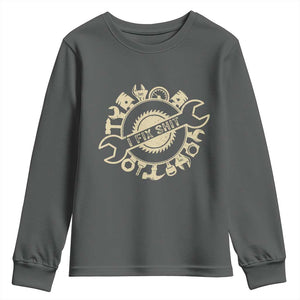 Funny Handyman Father's Day Gift Youth Sweatshirt I Fix Shit TS12 Dark Heather Print Your Wear
