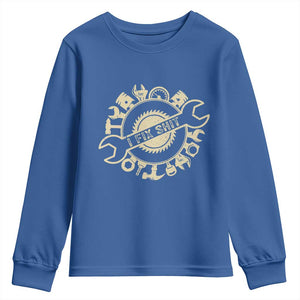 Funny Handyman Father's Day Gift Youth Sweatshirt I Fix Shit TS12 Royal Blue Print Your Wear