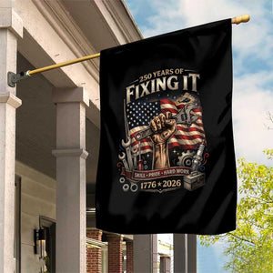 250 Years Of Fixing It Mechanic Pride Garden Flag America 250 Anniversary Gift TS12 Print Your Wear