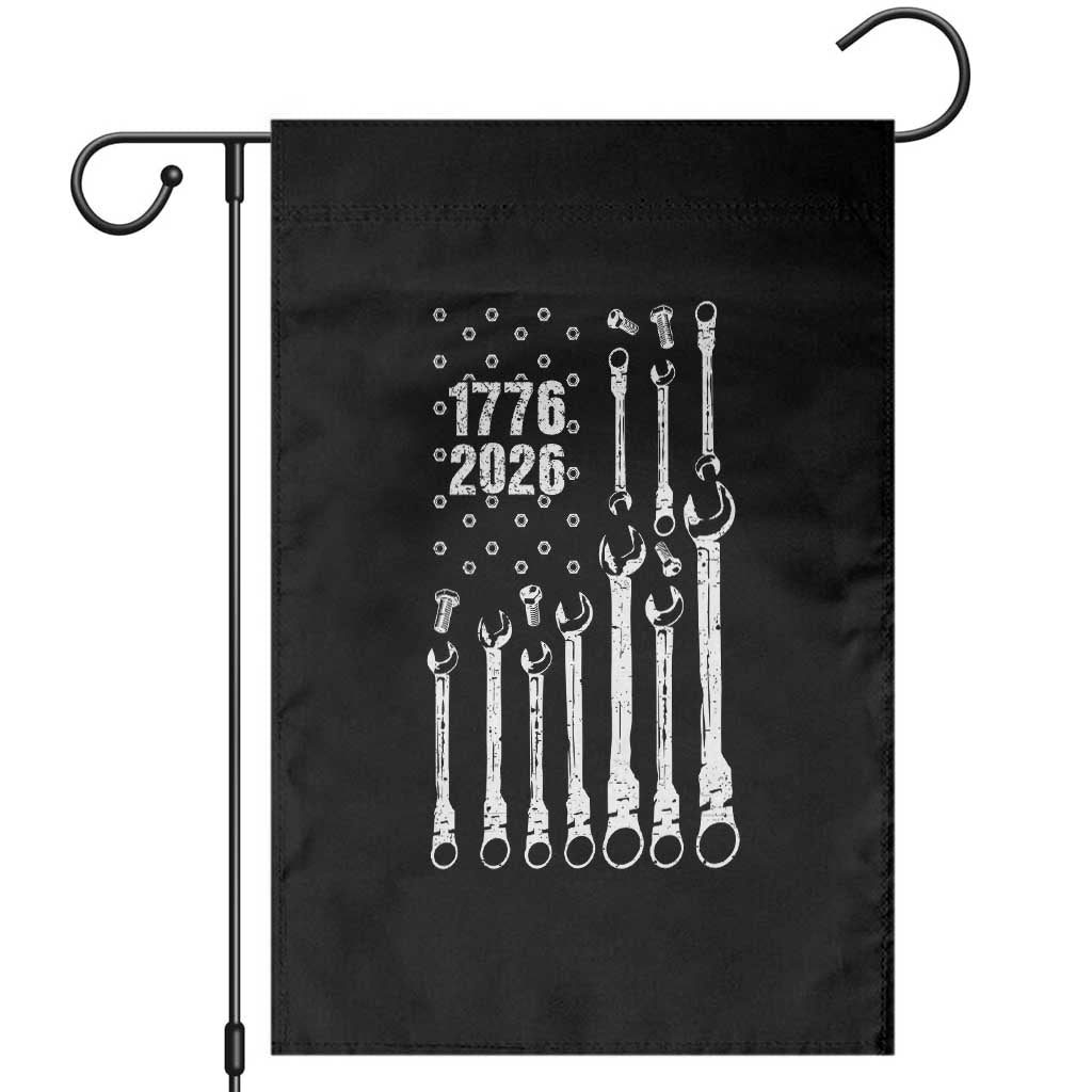 Patriotic Mechanic Gift Garden Flag American Flag Automotive Lover TS12 Black Print Your Wear
