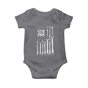 Patriotic Mechanic Gift Baby Onesie American Flag Automotive Lover TS12 Charcoal Print Your Wear