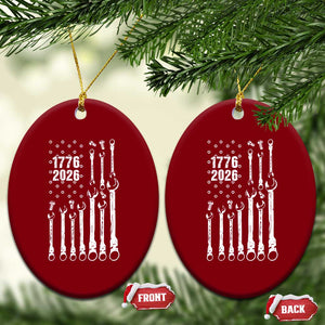 Patriotic Mechanic Gift Ceramic Ornament American Flag Automotive Lover TS12 Print Your Wear