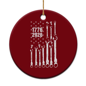 Patriotic Mechanic Gift Ceramic Ornament American Flag Automotive Lover TS12 1pc Red Print Your Wear