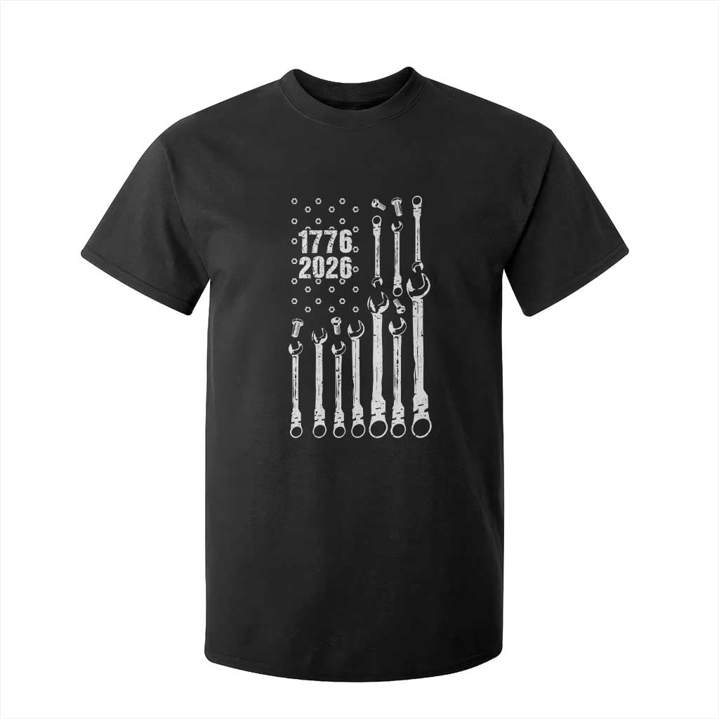 Patriotic Mechanic Gift T Shirt For Kid American Flag Automotive Lover TS12 Black Print Your Wear