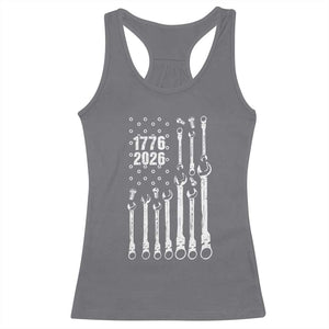Patriotic Mechanic Gift Racerback Tank Top American Flag Automotive Lover TS12 Charcoal Print Your Wear