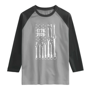 Patriotic Mechanic Gift Raglan Shirt American Flag Automotive Lover TS12 Sport Gray Black Print Your Wear