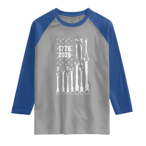 Patriotic Mechanic Gift Raglan Shirt American Flag Automotive Lover TS12 Sport Gray Royal Print Your Wear