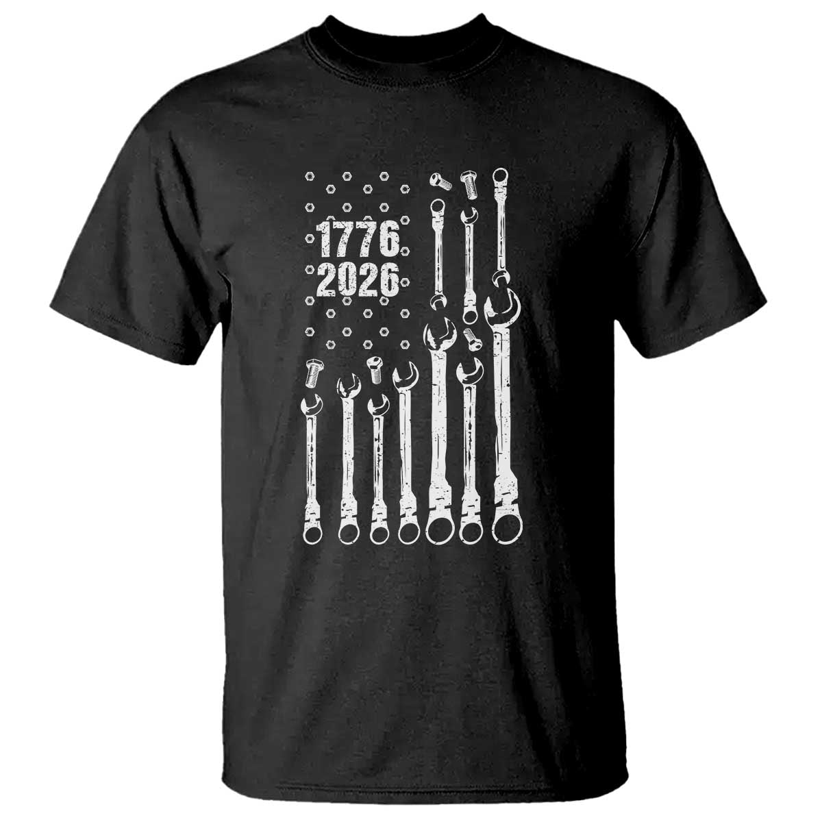 Patriotic Mechanic Gift T Shirt American Flag Automotive Lover TS12 Black Print Your Wear