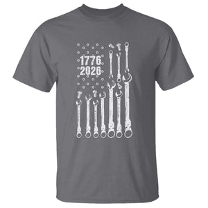 Patriotic Mechanic Gift T Shirt American Flag Automotive Lover TS12 Charcoal Print Your Wear