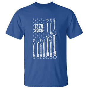Patriotic Mechanic Gift T Shirt American Flag Automotive Lover TS12 Royal Blue Print Your Wear