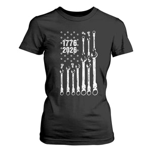 Patriotic Mechanic Gift T Shirt For Women American Flag Automotive Lover TS12 Black Print Your Wear
