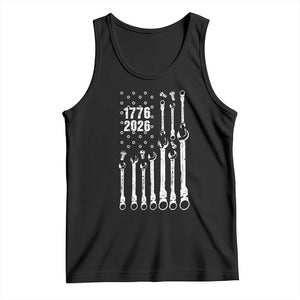 Patriotic Mechanic Gift Tank Top American Flag Automotive Lover TS12 Black Print Your Wear